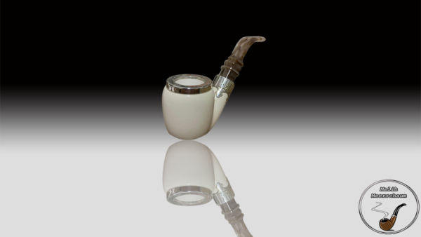 Ball Silver Bent Meerschaum Pipe - Image 4