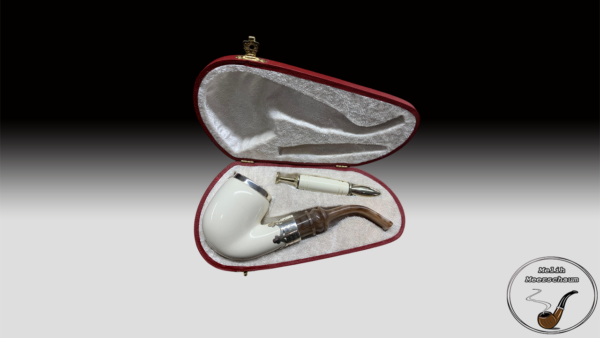 Ball Silver Bent Meerschaum Pipe - Image 6